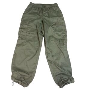 Tahari Green Cargo Parachute Pants